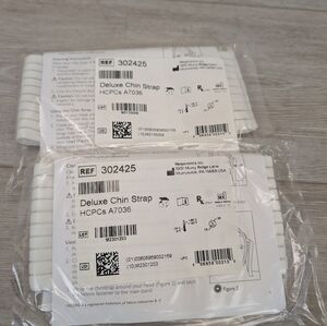 Lot Of 2 Phi6Respironics 302425 Deluxe Chin Strap New